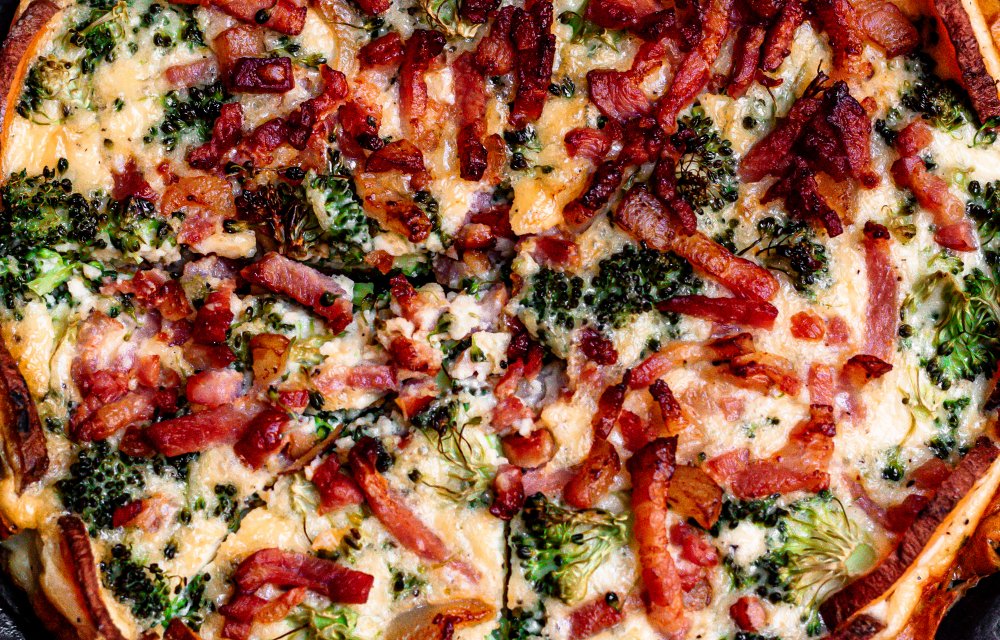 Zoete aardappelquiche