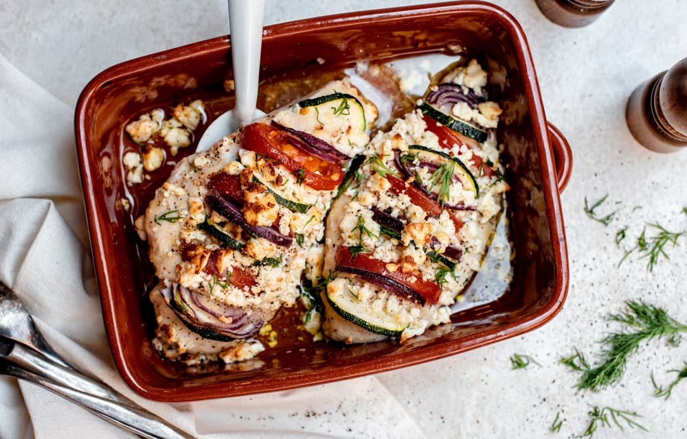 Griekse gevulde kipfilet