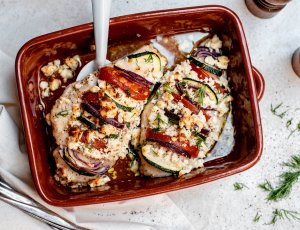 Griekse gevulde kipfilet