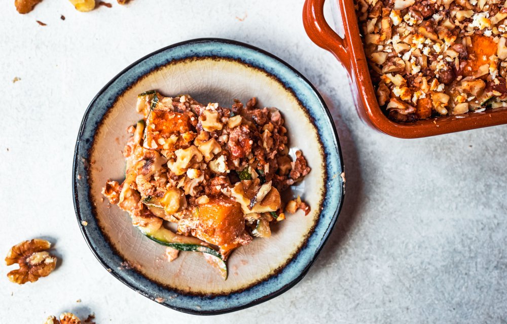 Gezondere pompoen lasagne