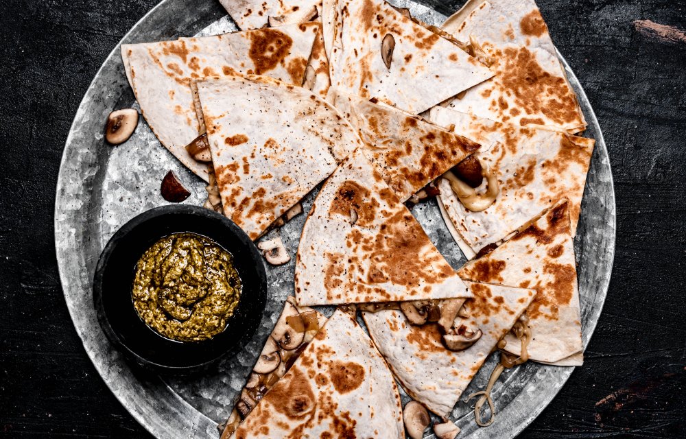 Quesadilla funghi met 5 ingrediënten