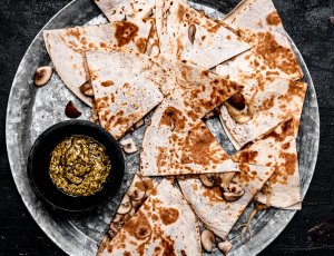 Quesadilla funghi met 5 ingrediënten
