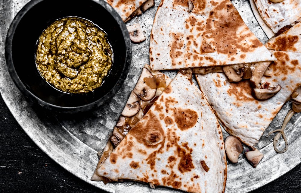 Quesadilla funghi met 5 ingrediënten