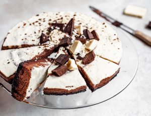 Triple chocolademoussetaart