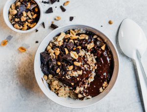 Gezonde snicker havermoutpap