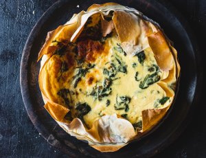 Gezonde spinaziequiche