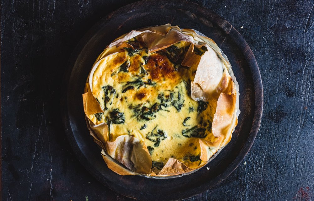 Gezonde spinaziequiche