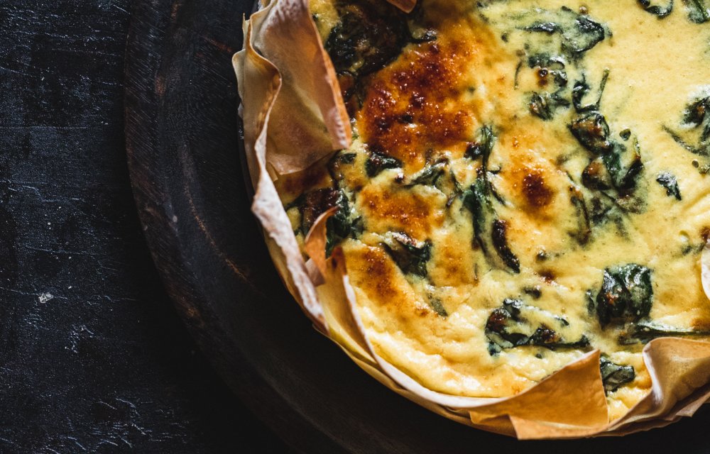 Gezonde spinaziequiche