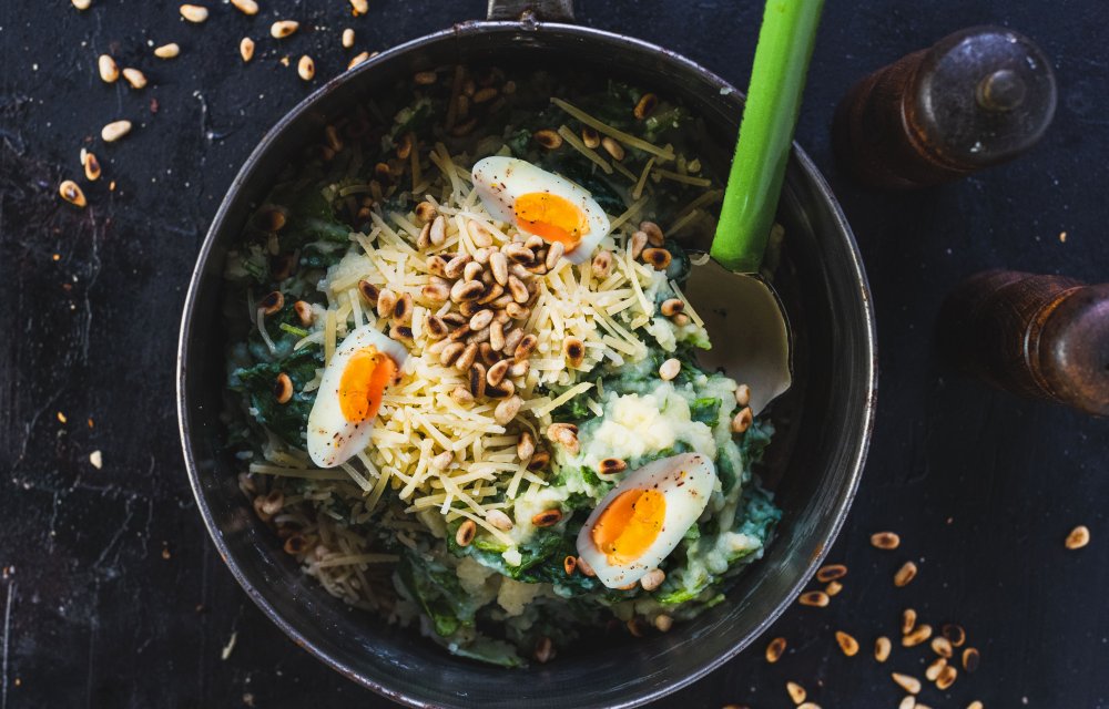 Spinaziestamppot met 5 ingrediënten