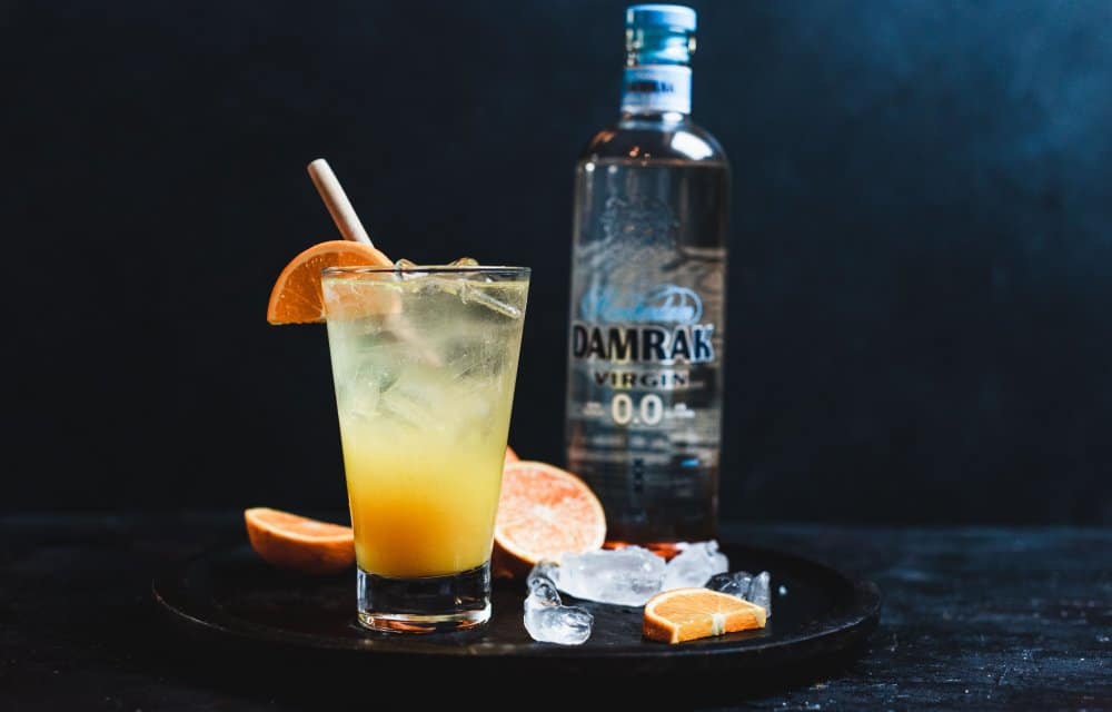 mocktail met Damrak 0,0% gin