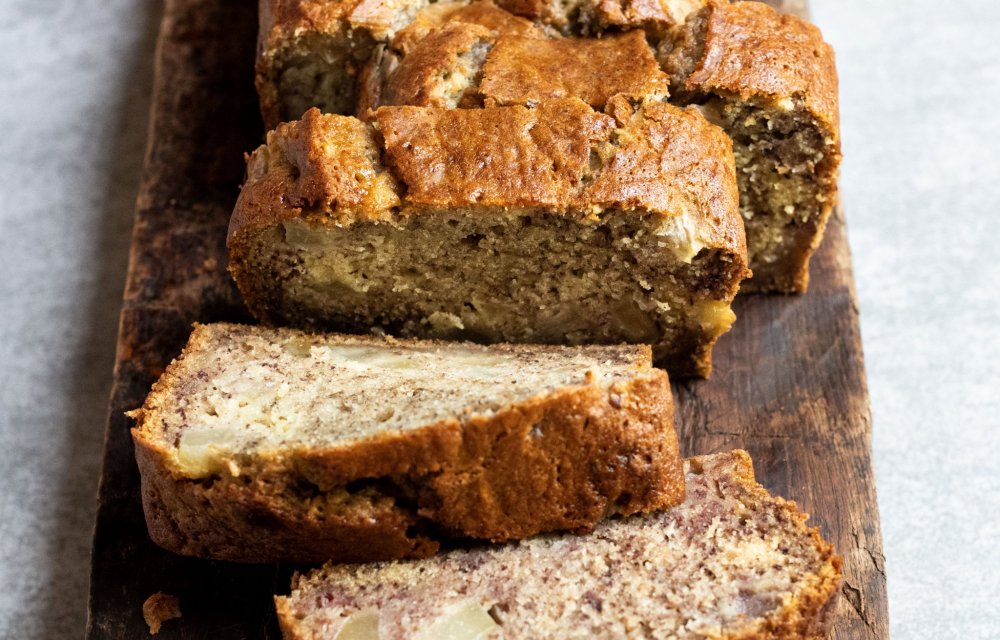 Bananenbrood met peer