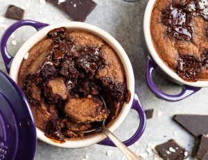 Baked oats met pure chocolade