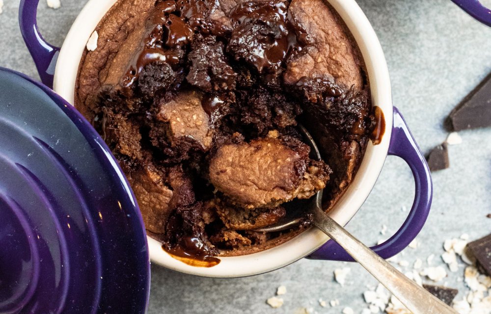 Baked oats met pure chocolade