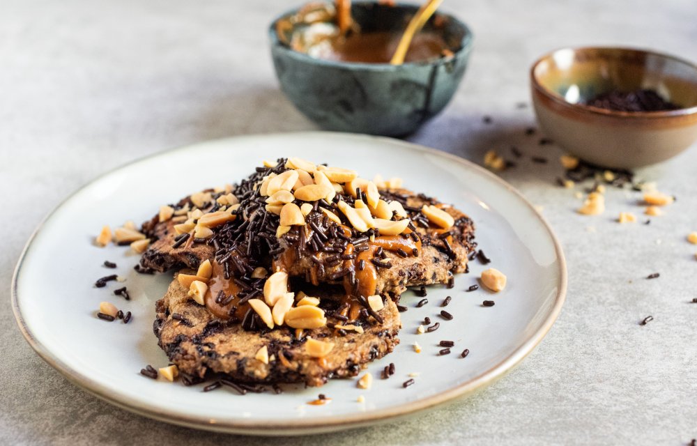 Gezondere Snickers-pancakes