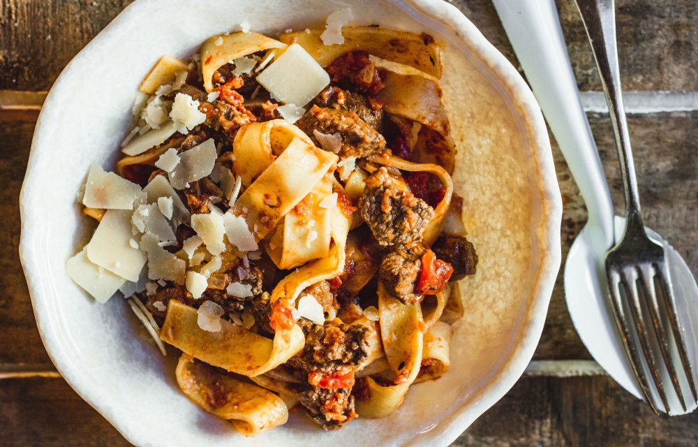Pappardelle met stoofvlees