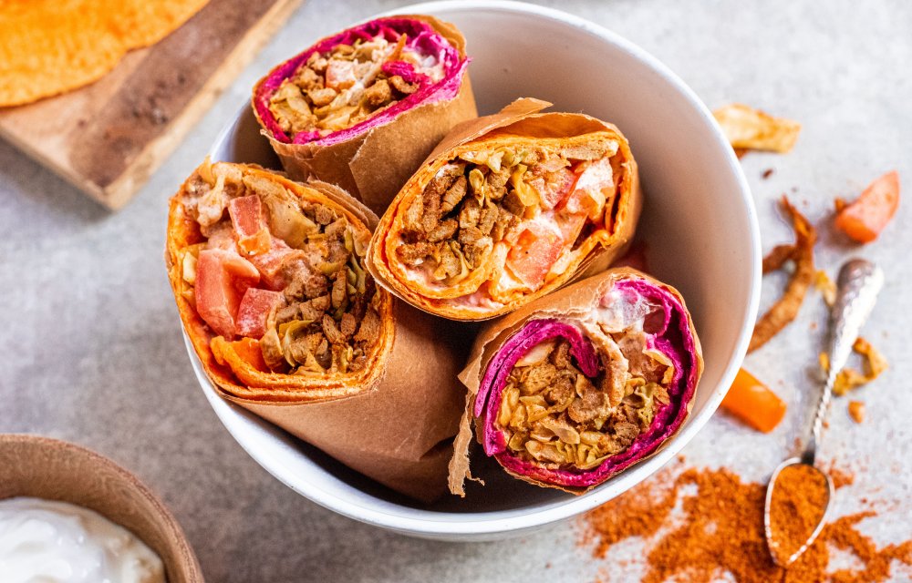 Skinny shoarmawraps met 6 ingrediënten