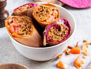 Skinny shoarma wraps met 6 ingredienten