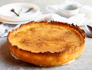 Creme brulee taart met toffee