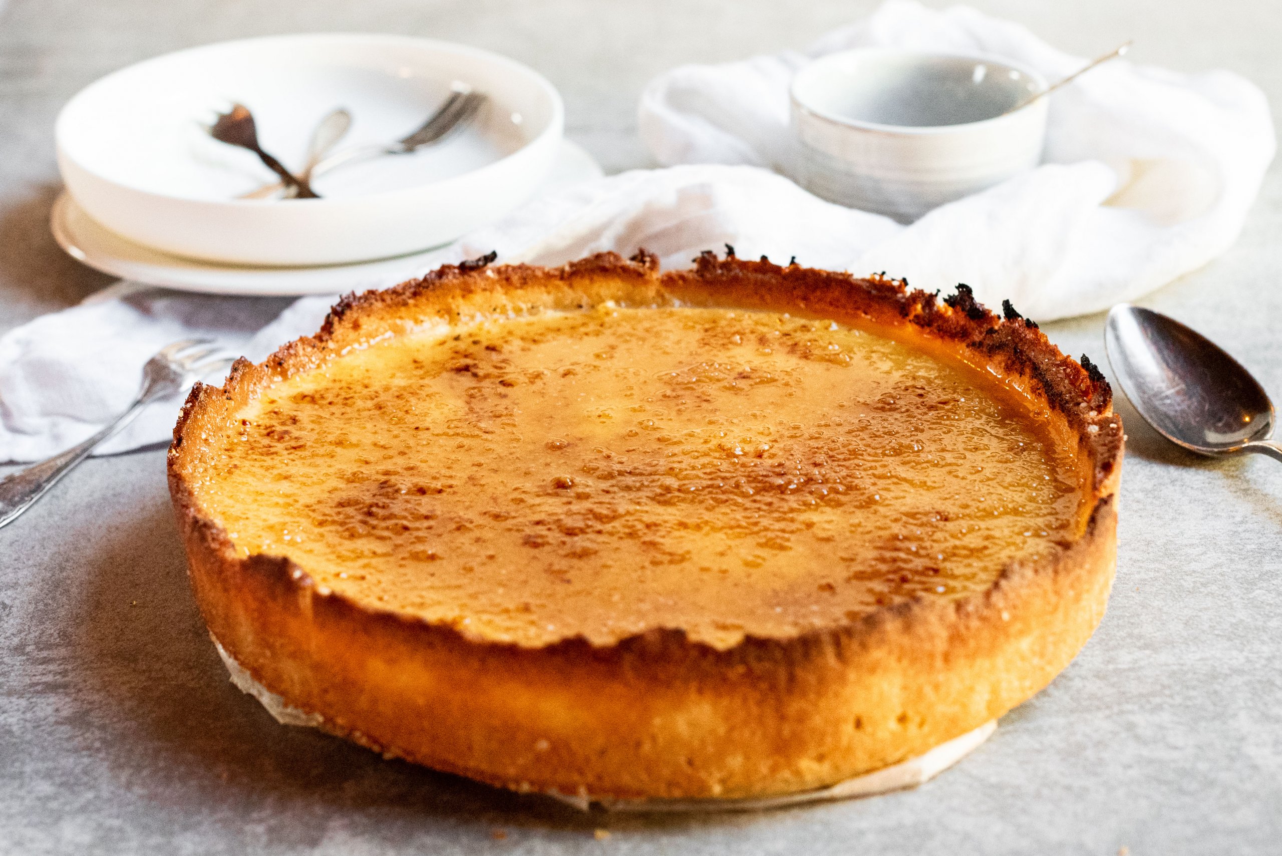 Creme brulee taart met toffee