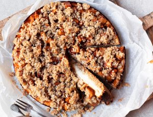Gezondere apple crumble cheesecake