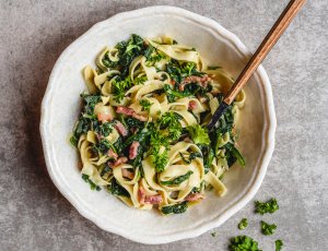 tagliatelle met brie uit de oven