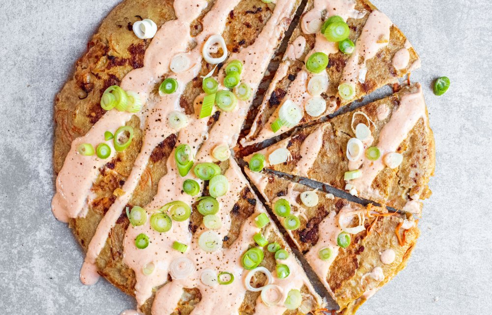 Okonomiyaki met (vega) kip