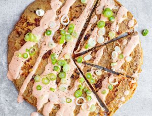 Okonomiyaki met (vega) kip