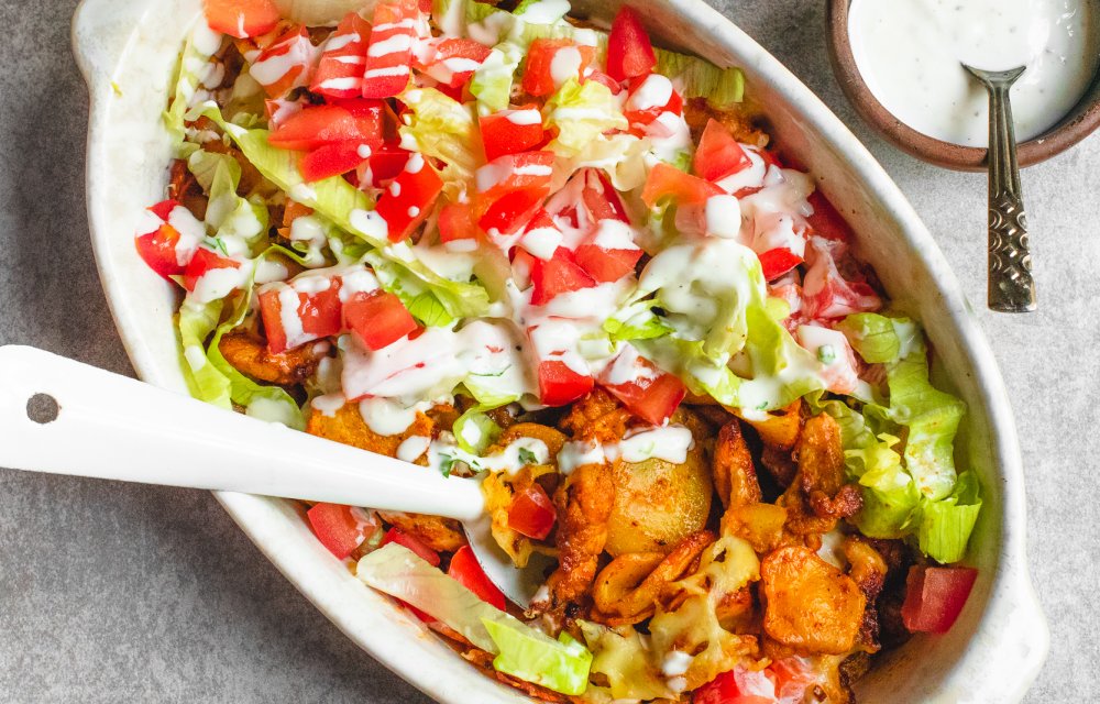 Kapsalon met aardappelcrisps