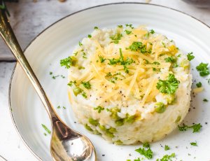 Risotto met doperwten