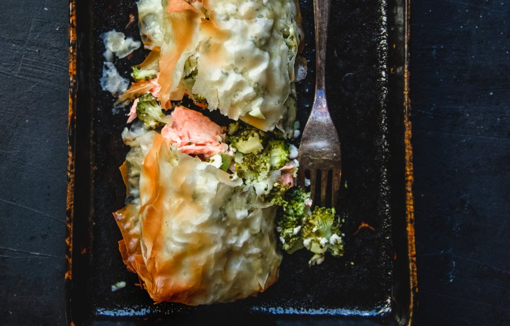 Zalmpakketjes uit de oven