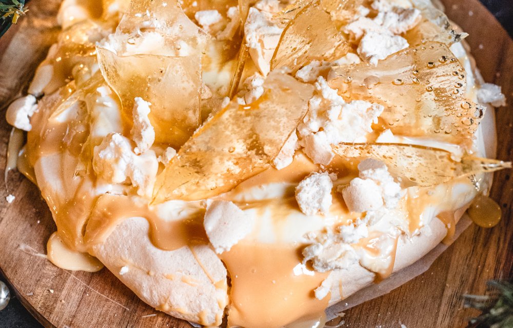 Pavlova met salted caramel