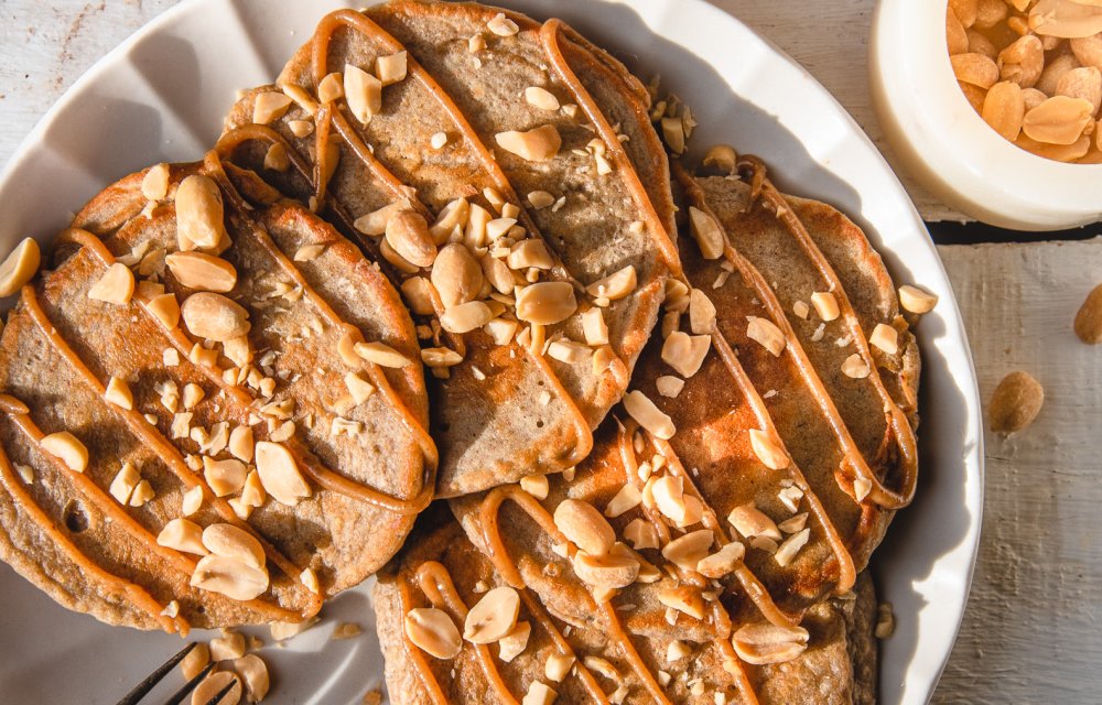 Gezonde pancakes met pinda