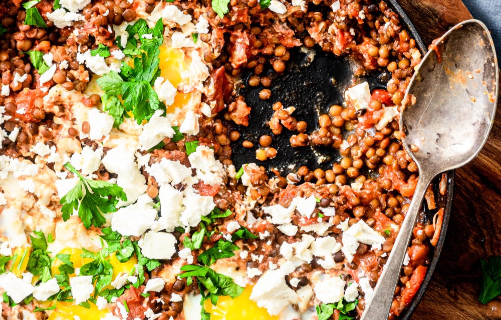 Shakshuka met linzen