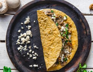 eiwraps met feta en champignons