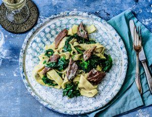 pappardelle met biefstuk