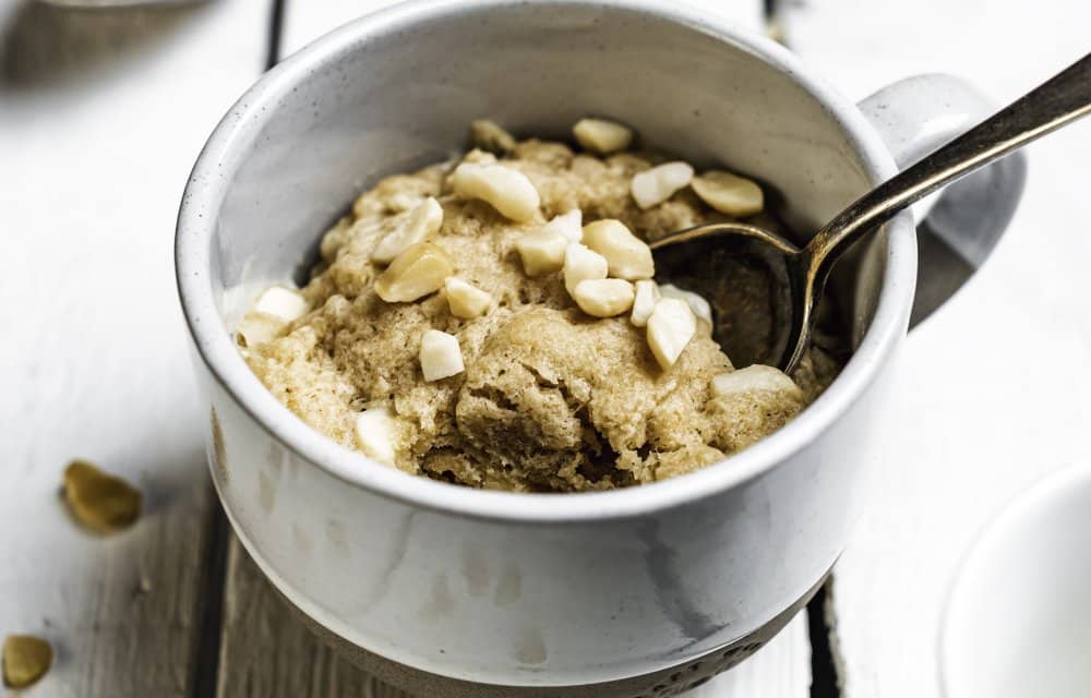 witte chocolade mugcake