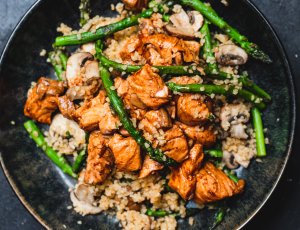 bulgur met pittige zalm