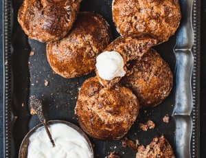 Gezonde scones met frambozen