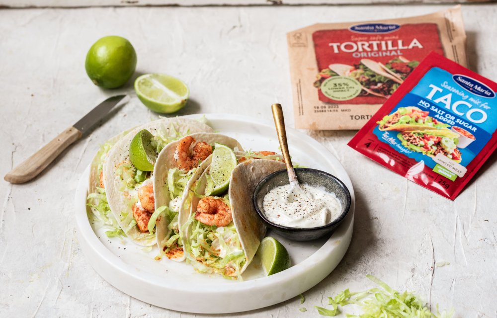 Taco's met garnalen