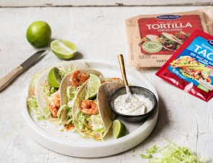 Taco's met garnalen