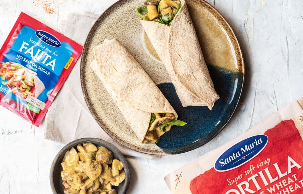 Tortilla's met paddenstoelen