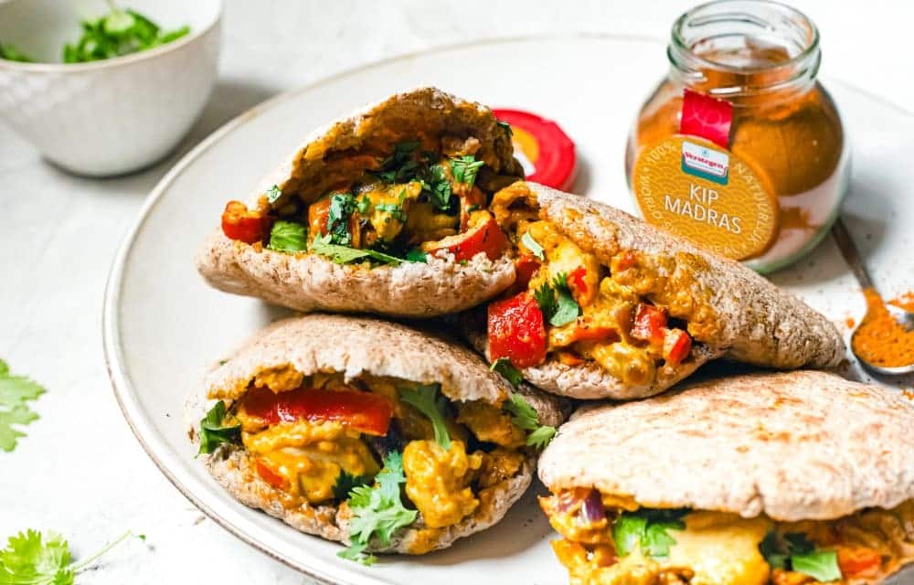 Pita's met kip madras