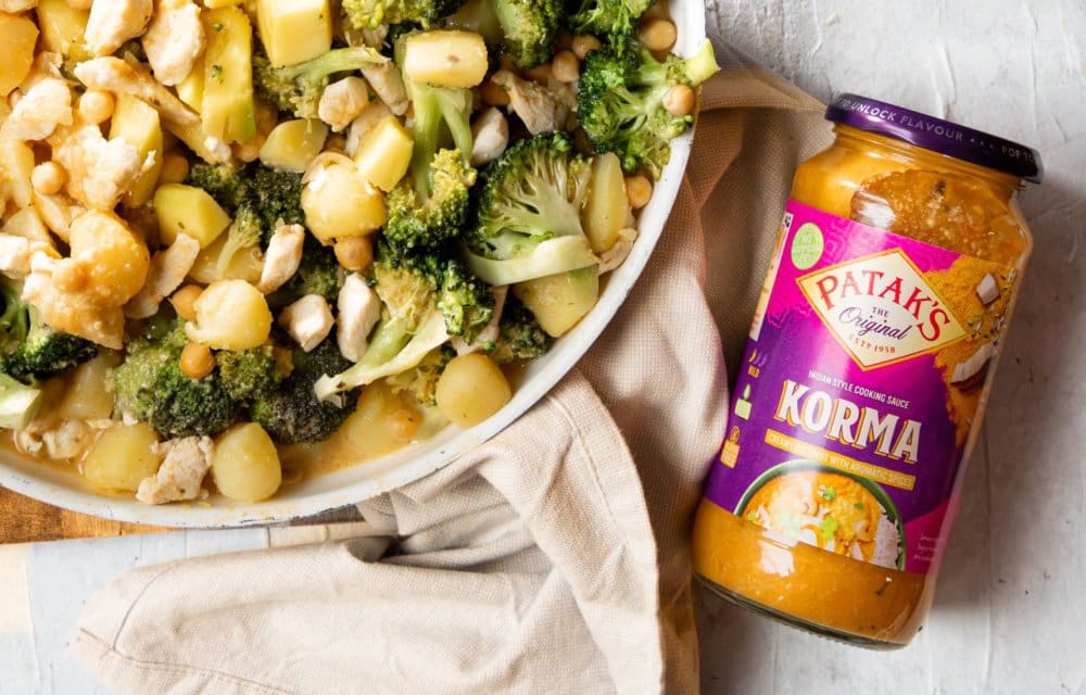 kip korma met aardappel