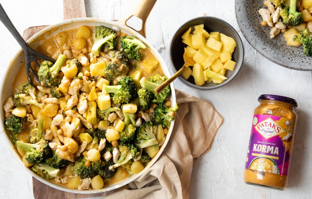 kip korma met aardappel