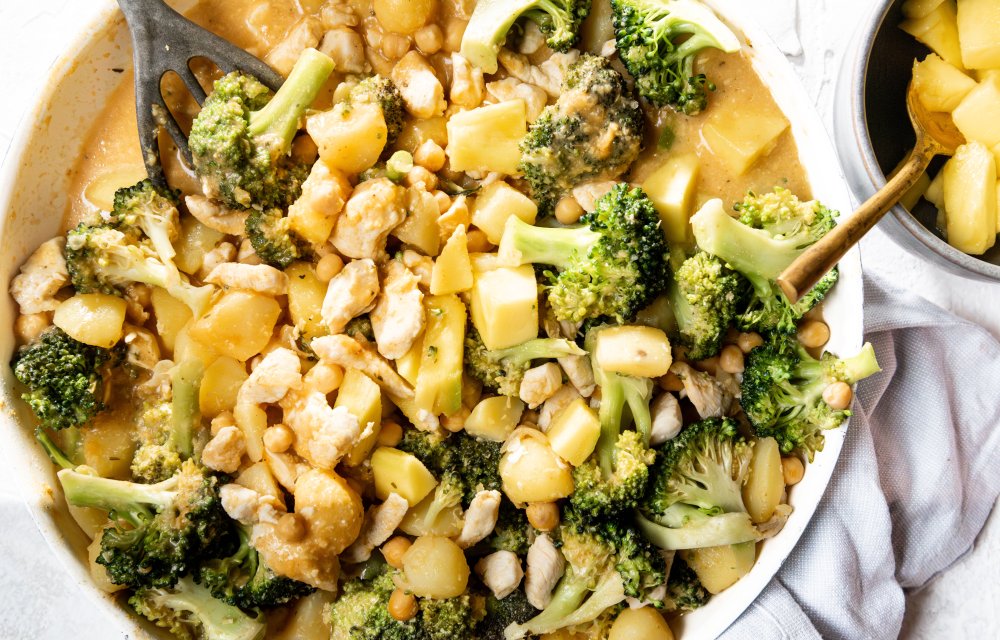 kip korma met aardappel