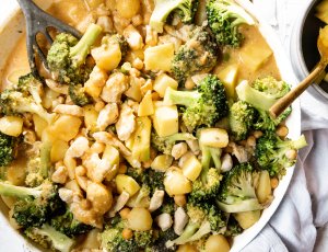 kip korma met aardappel