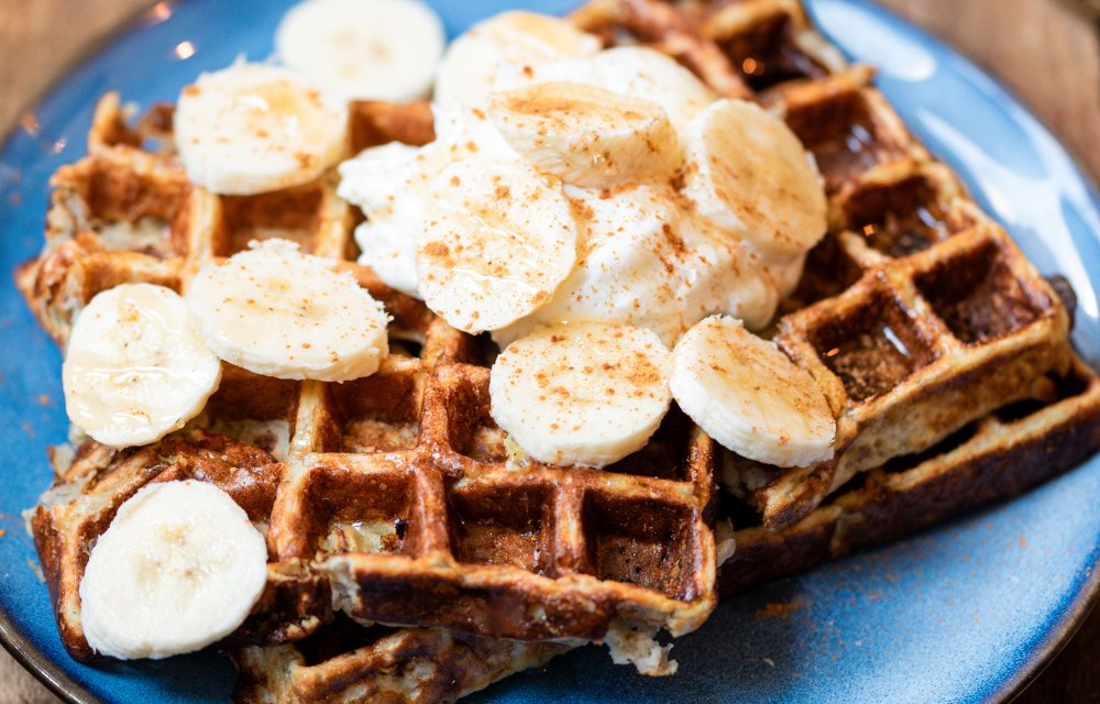 gezonde wafels met banaan