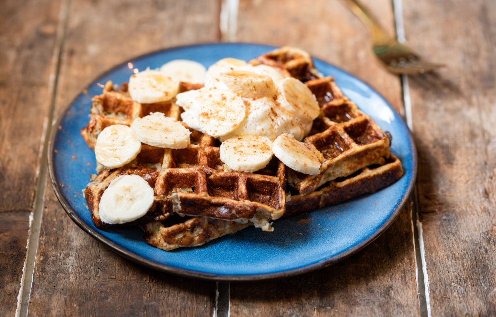 gezonde wafels met banaan