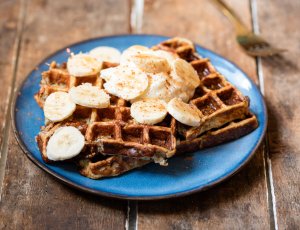 gezonde wafels met banaan