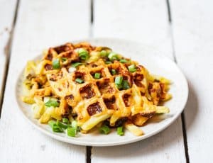 loaded fries waffles